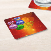 Hinzufügen von Namenstext-Matching Weihnachten Rechteckiger Pappuntersetzer (angewinkelt)