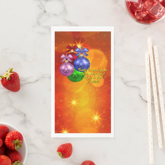 Hinzufügen von Namenstext-Matching Weihnachten Serviette (Beispiel)