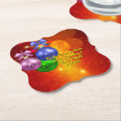 Hinzufügen von Namenstext-Matching Weihnachten Untersetzer (angewinkelt)