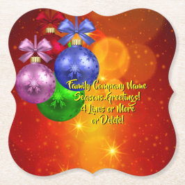 Hinzufügen von Namenstext-Matching Weihnachten Untersetzer