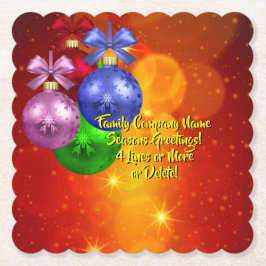 Hinzufügen von Namenstext-Matching Weihnachten Untersetzer