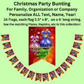 Hinzufügen von Namenstext-Matching Weihnachten Wimpelkette