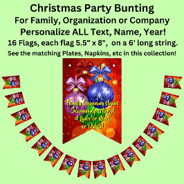 Hinzufügen von Namenstext-Matching Weihnachten Wimpelkette