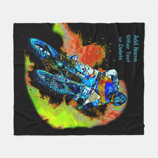 Hinzufügen von Namenstext (oder Löschen) des Motoc Fleecedecke (Vorderseite (Horizontal))