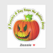 Hinzufügen von Namenstext, Pumpkin A Day Behalte G Aufkleber (Blatt)