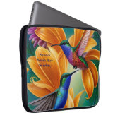 Hinzufügen von Namenstext, Vögel in Orangenblüten Laptopschutzhülle (Vorne Rechts)
