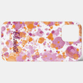Hinzufügen von Namenstext zu Orange Lila Abstrakte Case-Mate iPhone Hülle (Rückseite (Horizontal))