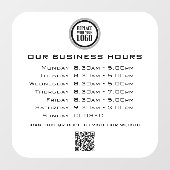 Hinzufügen von QR-Code-Geschäftsöffnungszeiten für Fensteraufkleber (Blatt)