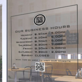 Hinzufügen von QR-Code-Geschäftsöffnungszeiten für Fensteraufkleber