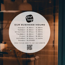 Hinzufügen von QR-Code-Geschäftsöffnungszeiten für Fensteraufkleber