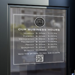 Hinzufügen von QR-Code-Geschäftsöffnungszeiten für Fensteraufkleber