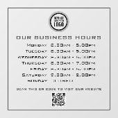 Hinzufügen von QR-Code-Geschäftsöffnungszeiten für Fensteraufkleber (Blatt)