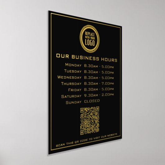 Hinzufügen von QR-Code-Geschäftsöffnungszeiten für Foliendrucke (Ablage )