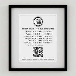 Hinzufügen von QR-Code-Geschäftsöffnungszeiten für Poster