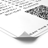 Hinzufügen von QR-Code-Geschäftsöffnungszeiten für Poster (Ecke)