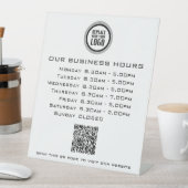 Hinzufügen von QR-Code-Geschäftsöffnungszeiten für Sockelschild (In Situ)