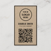 Hinzufügen von QR-Code oder Logo l Modernes, rusti Visitenkarte (Vorderseite)