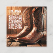 Hinzufügen von QR-Code-Visitenkarten für Foto-West Quadratische Visitenkarte (Vorderseite)