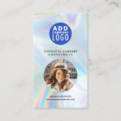 Hinzufügen von QR-Logo-QR-Code Firmenmitarbeiter-F Visitenkarte (Vorderseite)