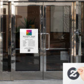Hinzufügen von QR-Logo-Telefonnummer Scan-Preislis Fensteraufkleber (Büro Tür)