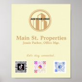 Hinzufügen von Scan-Codes für Social-Media-Logos Poster (Vorne)