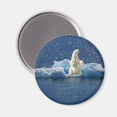 Hinzufügen von SLOGAN zum Rett von Polarbären mit  Magnet (Vorderseite/Rückseite)