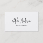 Hinzufügen von Social Media Trendy Moderne Script  Visitenkarte (Vorderseite)