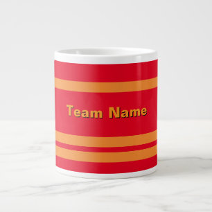 Hinzufügen von Teamnamen Red and Gold Sports Team  Jumbo-Tasse