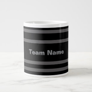 Hinzufügen von Teamnamen Schwarz und Grau der Team Jumbo-Tasse
