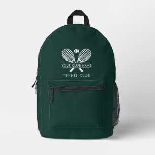 Hinzufügen von Tennis Club Name Grünes Team Bedruckter Rucksack