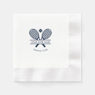 Hinzufügen von Tennissymbolen für Clubnamen Navy B Serviette
