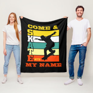 Hinzufügen von Text ändern und Skate mit meinem Na Fleecedecke