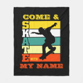 Hinzufügen von Text ändern und Skate mit meinem Na Fleecedecke (Vorderseite)