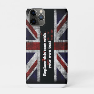 Hinzufügen von Text auf englischer Flagge Throw-Ki Case-Mate iPhone Hülle