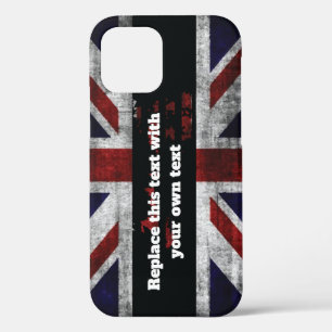 Hinzufügen von Text auf englischer Flagge Throw-Ki Case-Mate iPhone Hülle