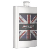 Hinzufügen von Text auf englischer Flagge Throw-Ki Flachmann (Rechts)