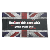 Hinzufügen von Text auf englischer Flagge Throw-Ki Kissenbezug (Rückseite)