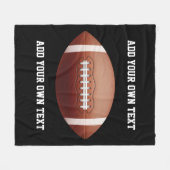 Hinzufügen von Text auf Fußball-Wurfkissen Fleecedecke (Vorderseite (Horizontal))
