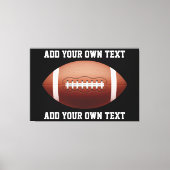 Hinzufügen von Text auf Fußball-Wurfkissen Leinwanddruck (Vorderseite)