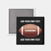 Hinzufügen von Text auf Fußball-Wurfkissen Magnet (Vorderseite/Rückseite)