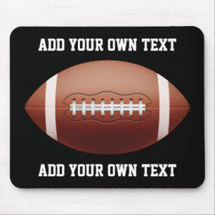 Hinzufügen von Text auf Fußball-Wurfkissen Mousepad