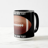 Hinzufügen von Text auf Fußball-Wurfkissen Tasse (VorderseiteRechts)