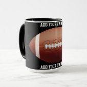 Hinzufügen von Text auf Fußball-Wurfkissen Tasse (Vorderseite Links)