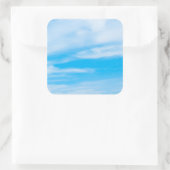 Hinzufügen von Text Blue Sky Clouds Nature Templat Quadratischer Aufkleber (Tasche)