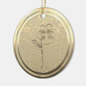 Hinzufügen von Text Gold Pansy Viola Keramik Ornam Ornament (Links)