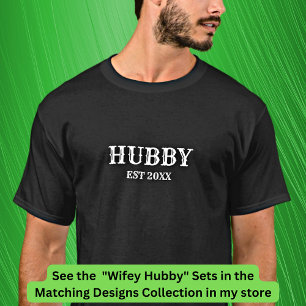 Hinzufügen von Text-Hubby Wifey, Paare T-Shirt