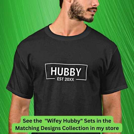 Hinzufügen von Text-Hubby Wifey, Paare T-Shirt