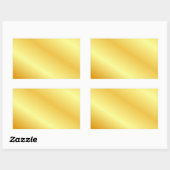 Hinzufügen von Text Monogram Elegant Metallic Look Rechteckiger Aufkleber (Blatt)