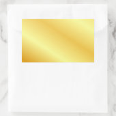 Hinzufügen von Text Monogram Elegant Metallic Look Rechteckiger Aufkleber (Tasche)