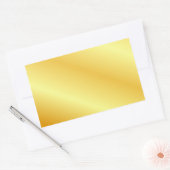 Hinzufügen von Text Monogram Elegant Metallic Look Rechteckiger Aufkleber (Umschlag)